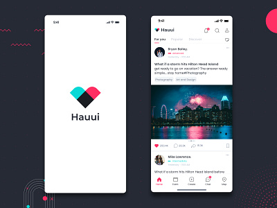 Hauui : Frist app in the middle east to share your Hobbies. branding case study mobile app ui ux