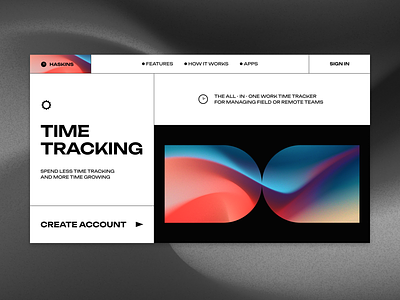 Web concept / Time Tracking branding ui vector