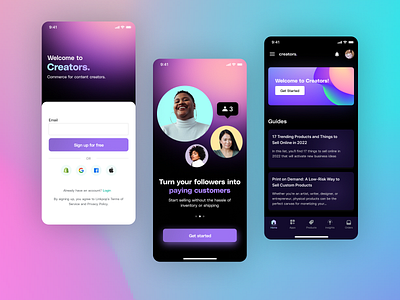 Creators App Design creators design mobile mobile app ui