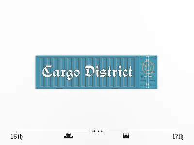 Pixel Cargo Bin Sticker badge cargo bin pixel shipping container sticker wilmington