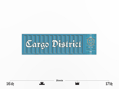 Pixel Cargo Bin Sticker badge cargo bin pixel shipping container sticker wilmington