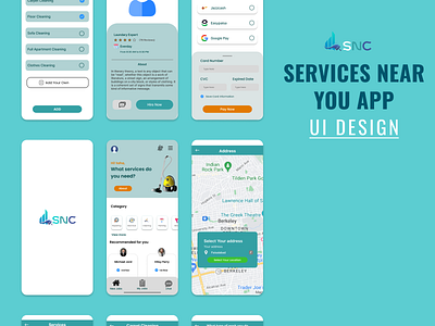 SERVICES NEAR YOU APP DESIGN graphic design ui