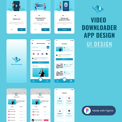 VIDEO DOWNLOADER APP DESIGN graphic design ui