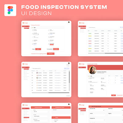 FOOD INSPECTION SYSTEM DESIGN graphic design ui