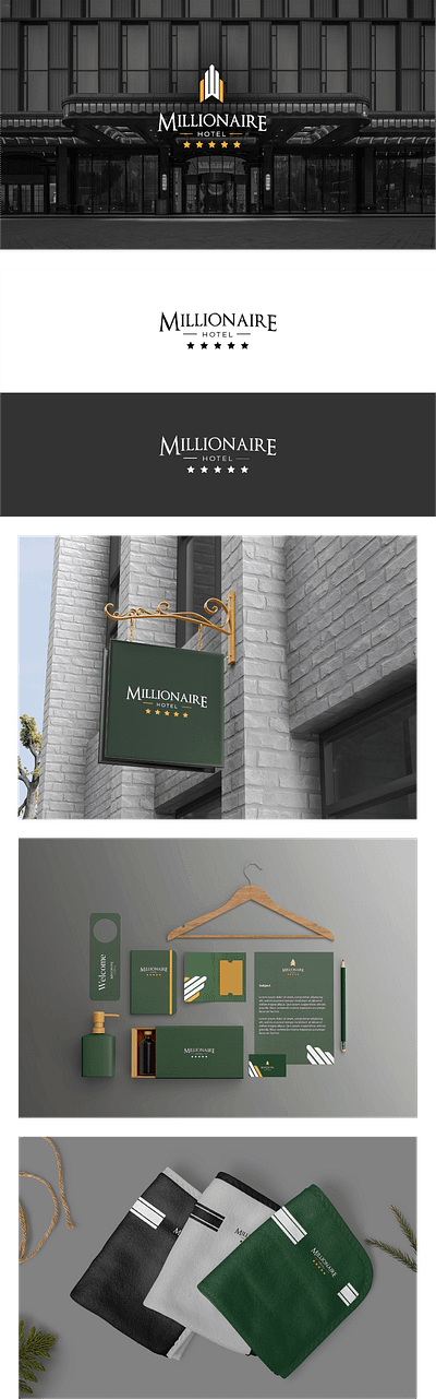 Millionaire Hotel, USA branding design graphic design logo