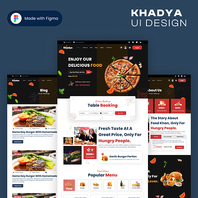 ONLINE FOOD ORDERING WEB DESIGN graphic design ui