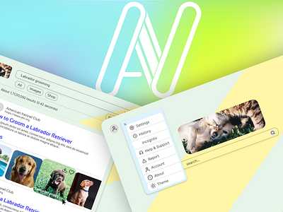 search engine for pets graphic design ui