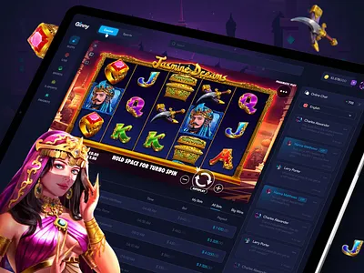 Ginny | Online Casino 3d app bet betting branding casino design gambling game gaming graphic design illustration online casino platform player sport typography ui ux vector