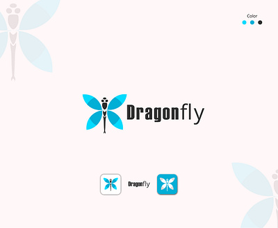 DragonFly Logo dragon logo dragonfly logo graphic design logo logo design logo designer mh ripon mhr design minimal logo unique logo