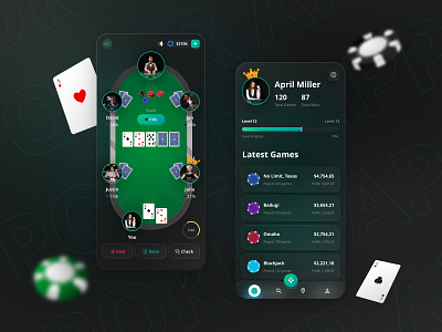 The River | Poker App app bet betting casino clean design gambling game gaming illustration mobile player pocket poker speen typography ui ux win winner