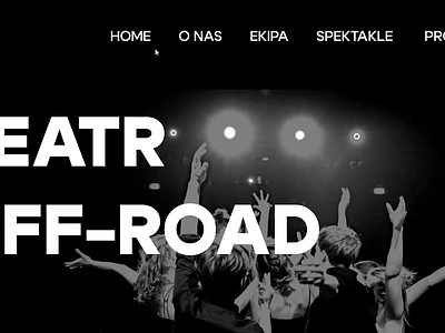 Theatre Association Web Design "Teatr Off-Road" graphic design theatre ui web webdesign