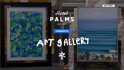 Art Gallery X Hotel Palms branding graphic design logo