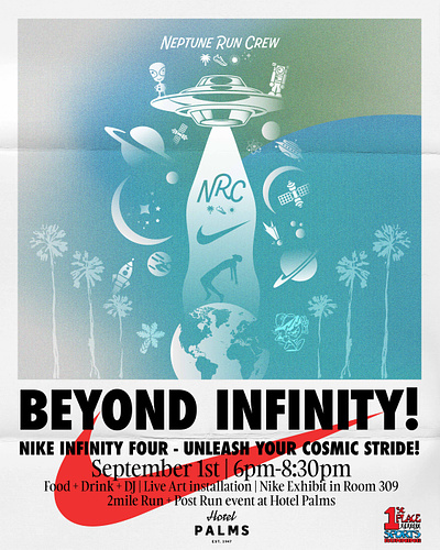 Nike Running + Neptune Run Crew branding graphic design logo