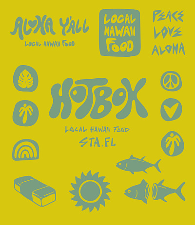 HotBox Local Hawaii Food branding graphic design logo