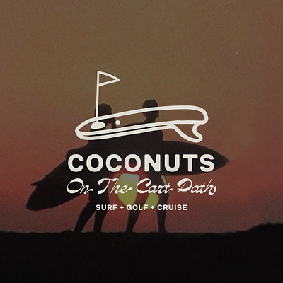 Coconuts on the cart path branding logo