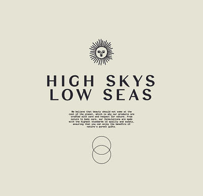 High Skys Low Seas branding graphic design logo