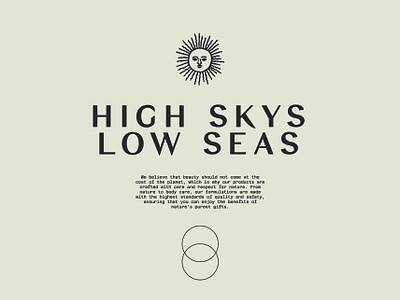 High Skys Low Seas branding graphic design logo