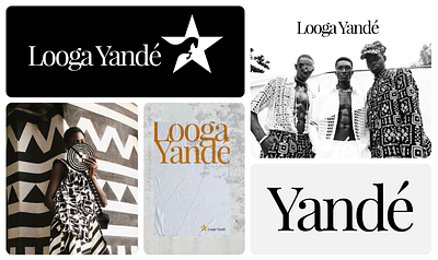Looga Yande Fashion Branding african black and white logo classic cloths logo fashion branding fashion logo graphic design horse logo logo design