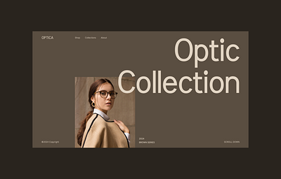 OPTICA - Eyewear E-Commerce Website ecommerce eyewear eyewear ecommerce figma landing page store page typography