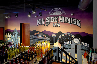 Nil Sine Numine Mural cityscapemural commercialartist handlettering handpainting muralartist ornatemural paintedlettering painter typedrivenmural typography victorianlettering