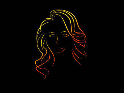 Women Face Line Art art face line art graphic design graphic designer hair hair line art line line art logo design women face line art women hair line art