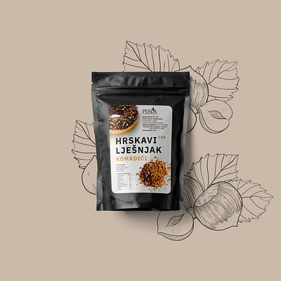 Crunchy Hazelnut Pieces - Packaging design graphic design packaging design