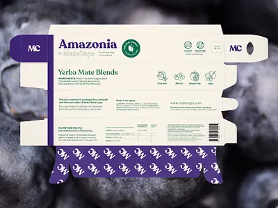 Sustainable Capsules Packaging amazonia capsules design etcetera graphic design illustrated icons mate matecaps pack package packaging roselab sustainable yerba yerba mate