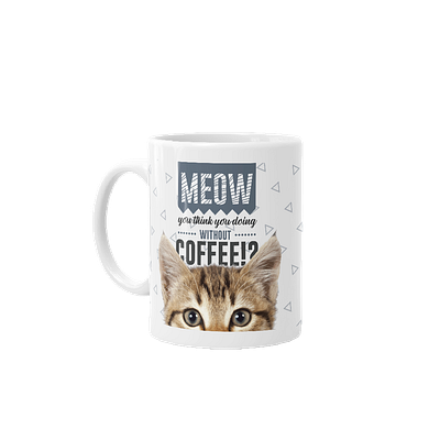 Meow mug branding design graphic design illustration typography vector