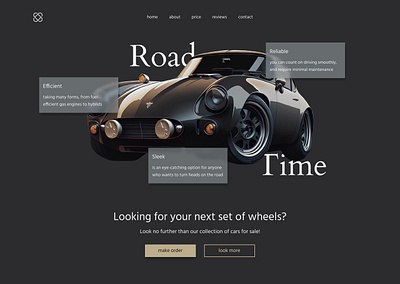 RoadTime / design for car's website css e commerce figma front end development html javascript landing page responsive design ui ui design user experience user interface ux design web design web development