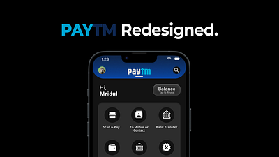 PAYTM Home Redesign appdesign appredesign fintech paytm uidesign uiux