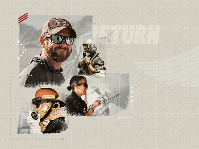 Brand Hero Collage (Return to Duty) collage duty hero image military sof special forces stripes symbols web design hero
