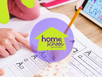 Home School - Virtual Learning Center branding graphic design logo
