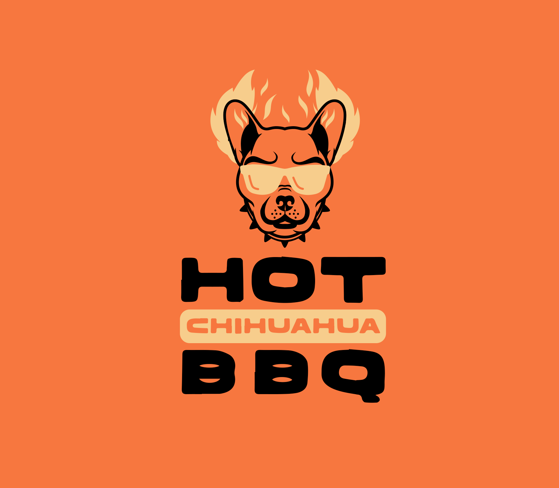 Hot Chihuahua BBQ branding logo