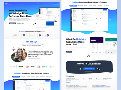 Knowledge Base Software Landing Page branding clean dashboard design landing page minimalist ui ux web website