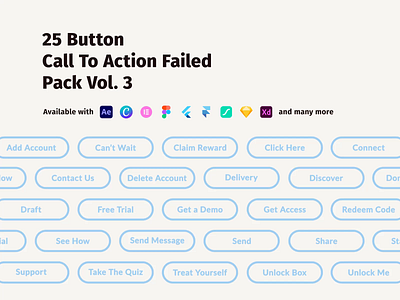 Lottie Files (25 Button Call To Action Failed Pack Vol. 3) animation assets bundling call to action cta design failed failure free icon iconscout illustration lottie lottie files motion graphics pack process template user experience user interface