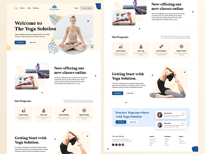 Yoga Website Design branding clean dashboard design landing minimalist mobile app software ui ux web website yoga