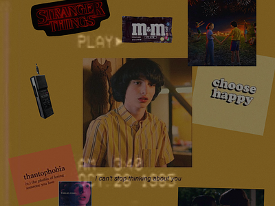 Mike collage i did 💛 80s aesthetic collage fyp mike mikeseasonthree mikeseasontwo mikewheeler mikewheeleraesthetic mikey pfp posts stcollage strangerthings strangerthingsfanart strangerthingsfancollage yellow