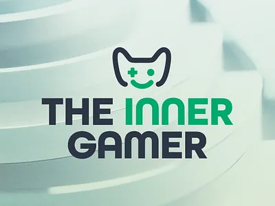 Logo - The Inner Gamer brand branding console controller design face game gamer graphic design happy logo minimal minimalisim minimalist modern sans serif smile smiley tech vector