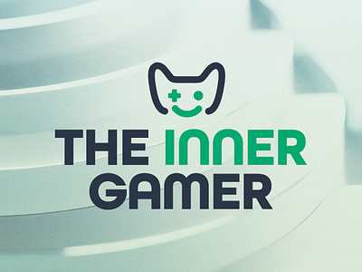 Logo - The Inner Gamer brand branding console controller design face game gamer graphic design happy logo minimal minimalisim minimalist modern sans serif smile smiley tech vector