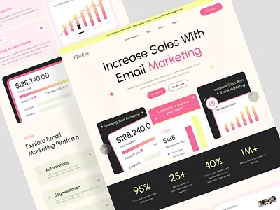 Email Marketing Landing Page business business growth email email marketing fun grow growth increase landing page marketing sale sales sales marketing ui uiux ux web web design website