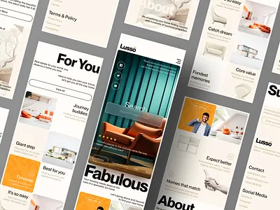 Lusso - Real Estate Company Responsive Page Website architecture company design home home page house landing page mobile website property real estate real estate agency responsive responsive layout responsive website ui ux web web design website website design