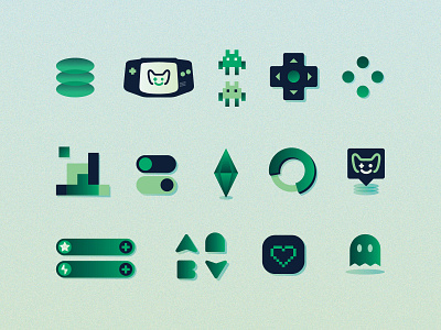 Iconography for The Inner Gamer Podcast abstract brand branding console design face game gameboy gaming graphic design icon iconography illustration logo minimal minimalism minimalistic smile smiley video game