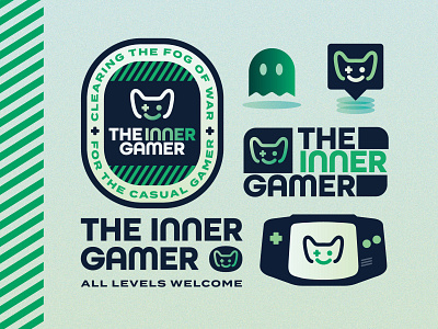 The Inner Gamer - Brand Specimen abstract android brand branding console design face game gameboy gamer graphic design illustration logo minimal pacman smile smiley tech vector video game