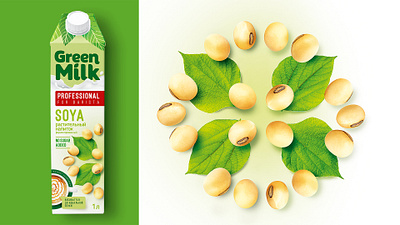 Green Milk branding design foodstyling graphic design logo packaging vegan