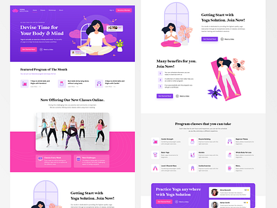 Yoga Website Design branding clean dashboard design landing page minimalist software ui ux web website yoga