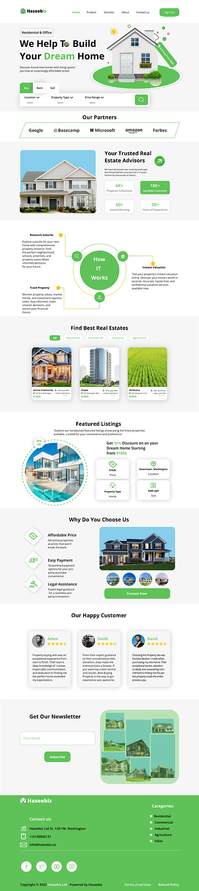 Property Website(Real Estate Landing Page) landing page property website real estate real estate agency real estate landing page realestate web web app design web design webdesign