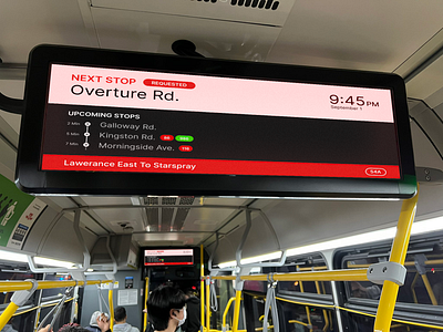 TTC LED screen UI Redesign led screen toronto toronto transit transit screen ttc ttc redesign ui