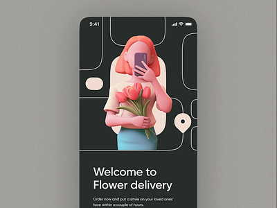 Flower Delivery Mobile App Animation