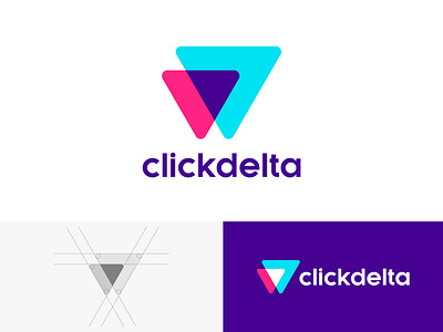 clickdelta- logo design, logo, modern, minimalist, letter logo brand brand identity branding click logo creative logo data fintech logo icon identity letter logo logo logo design logo designer logo mark logotype minimalist modern logo tech tech company logos typography