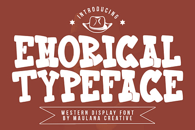 Emorical Typeface Western Display Font animation branding design font fonts graphic design logo nostalgic